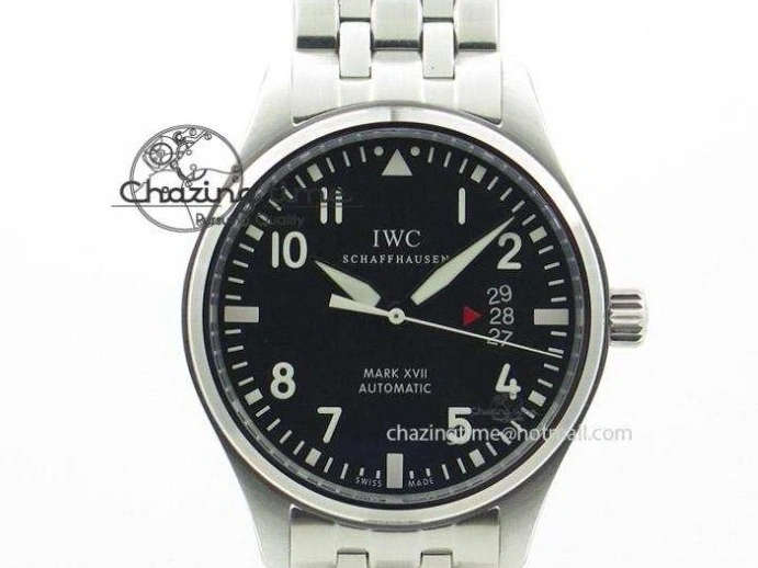 MIROTIME 0503 UrbanStyle Mark XVIII IW327012 SS M+F 1:1 Best Edition White Dial on Black Leather Strap A 7054